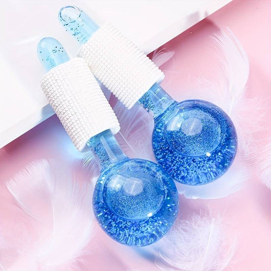 Box Of Two Glitter Massage Beauty Ball Facial Cooling, Neck And Eyes, Daily Beauty, Skin